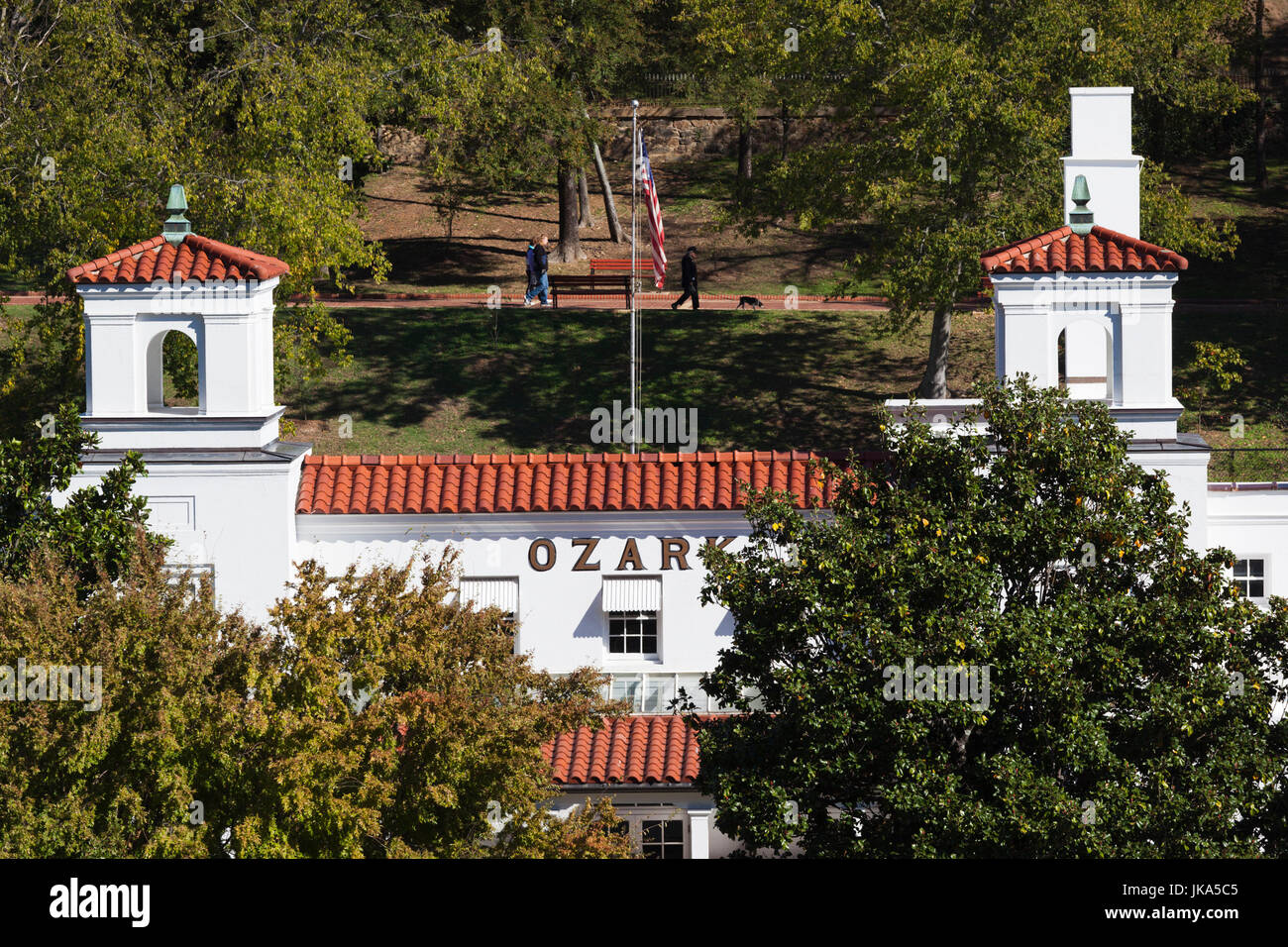 USA, Arkansas, Hot Springs, Bathhouse Row, Ozark Bathhouse Stock Photo