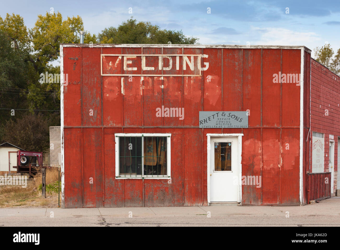 USA, Nebraska, Lewellen, welding shop Stock Photo Alamy