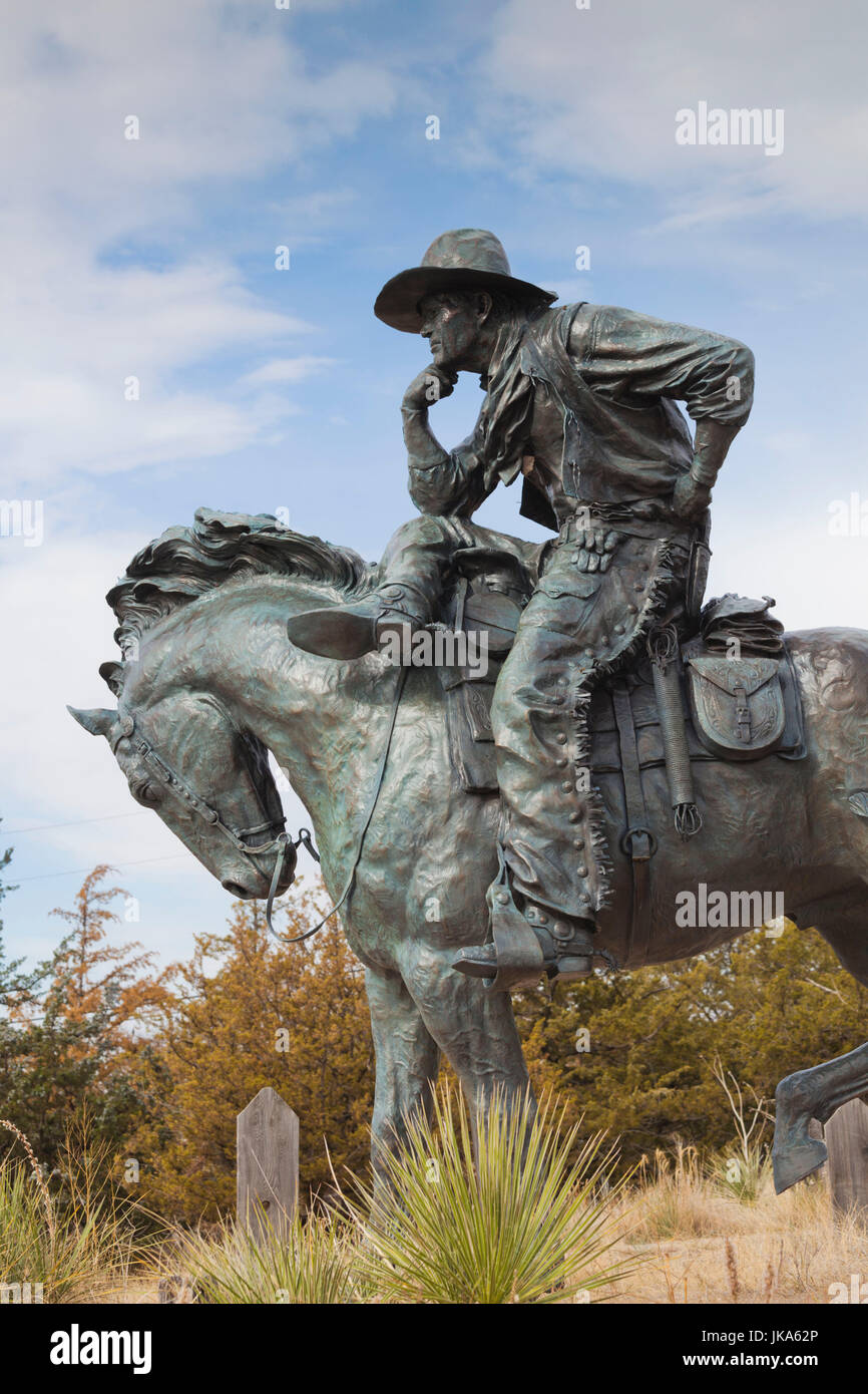USA, Nebraska, Ogallala, Boot Hill cemetery and Trail Boss statue Stock Photo Alamy