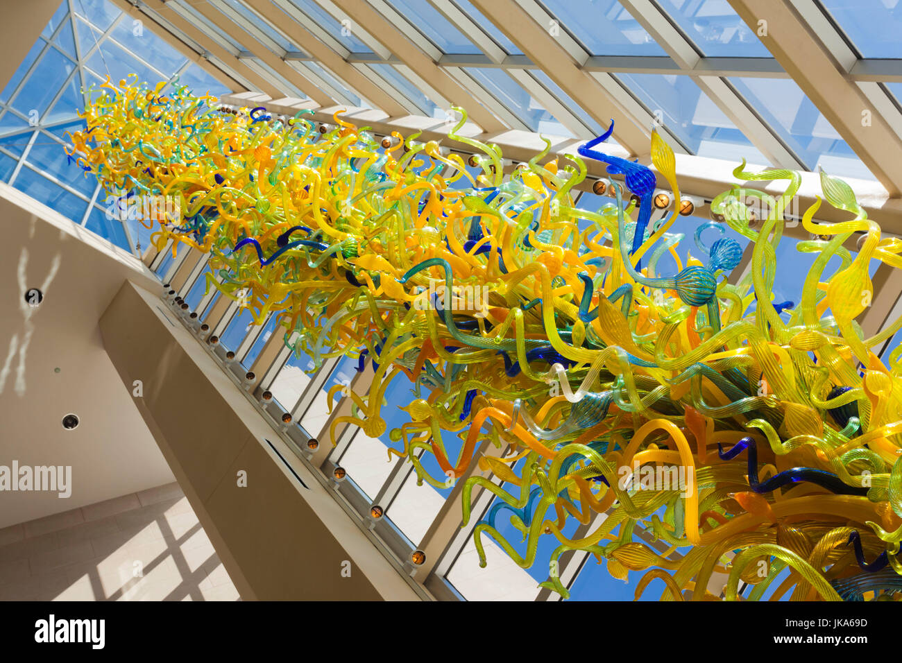 USA, Oklahoma, Oklahoma City, Oklahoma City Museum of Art, Glass Tower, Dale Chihuly, artist Stock Photo