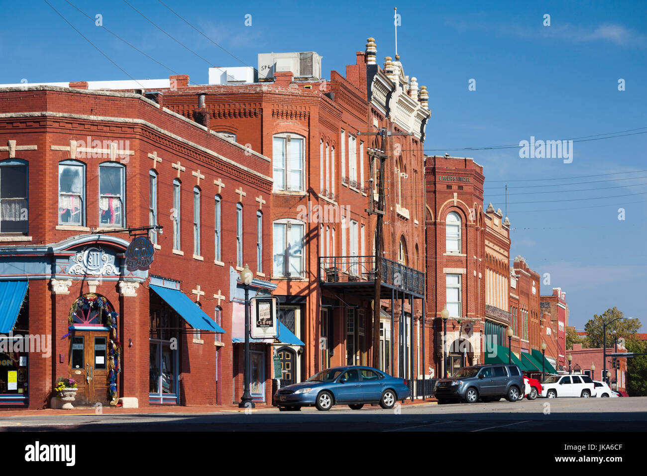 USA, Oklahoma, Guthrie, downtown historic buildings Stock Photo