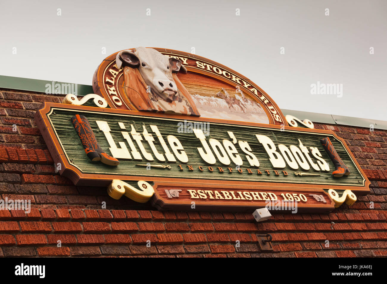 USA, Oklahoma, Oklahoma City, Stockyards City, Little Joe's Boots Stock