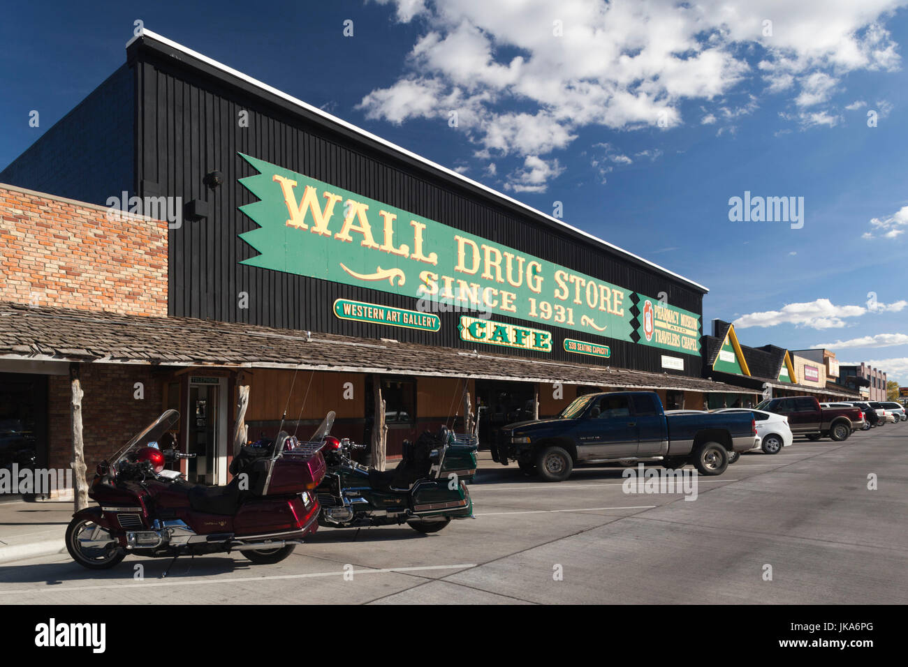 USA, South Dakota, Wall, Wall Drug Store, exterior Stock Photo Alamy