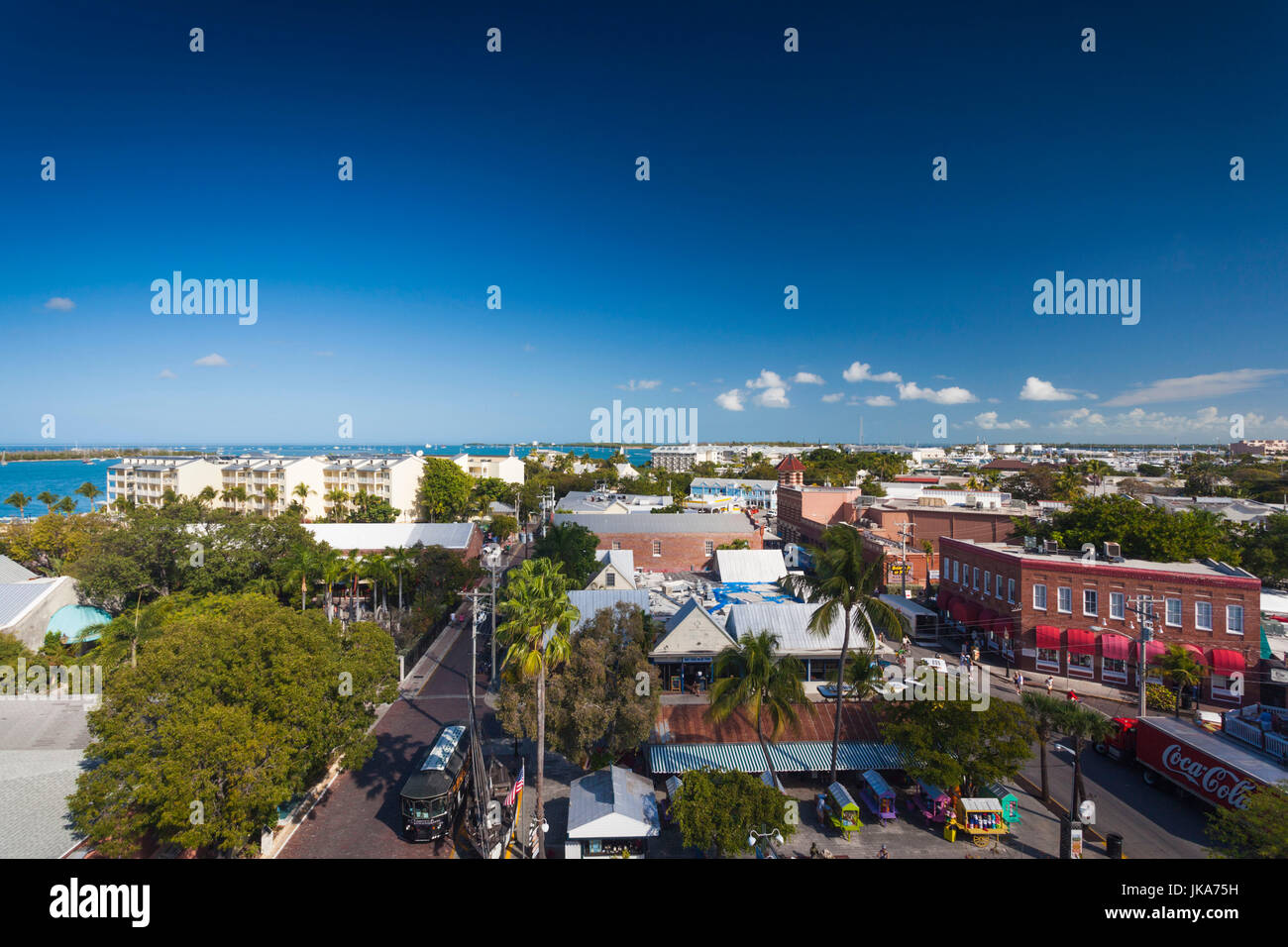 USA, Florida, Florida Keys, Key West, elevated town view Stock Photo