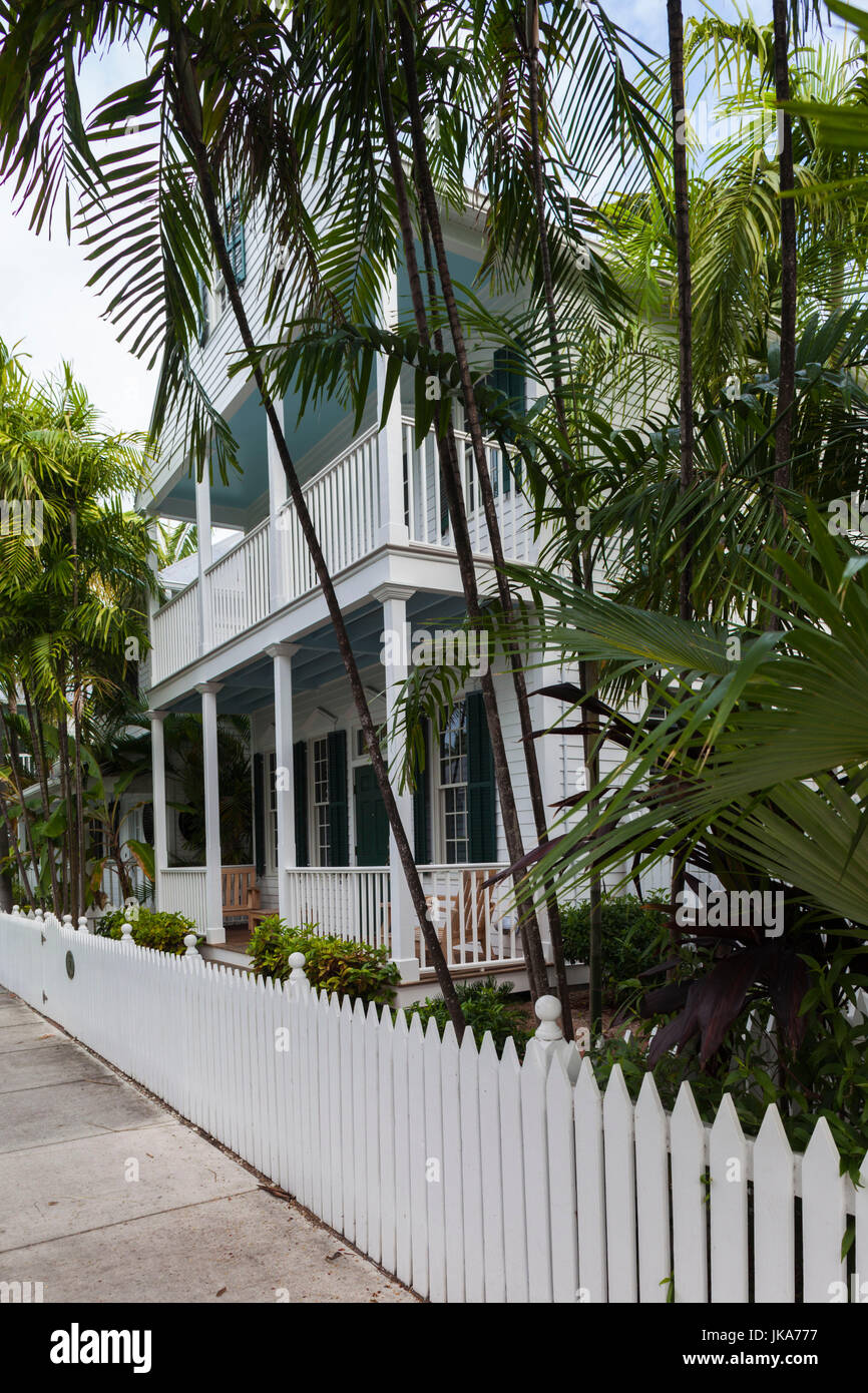 USA, Florida, Florida Keys, Key West, Truman Annex, house detail Stock