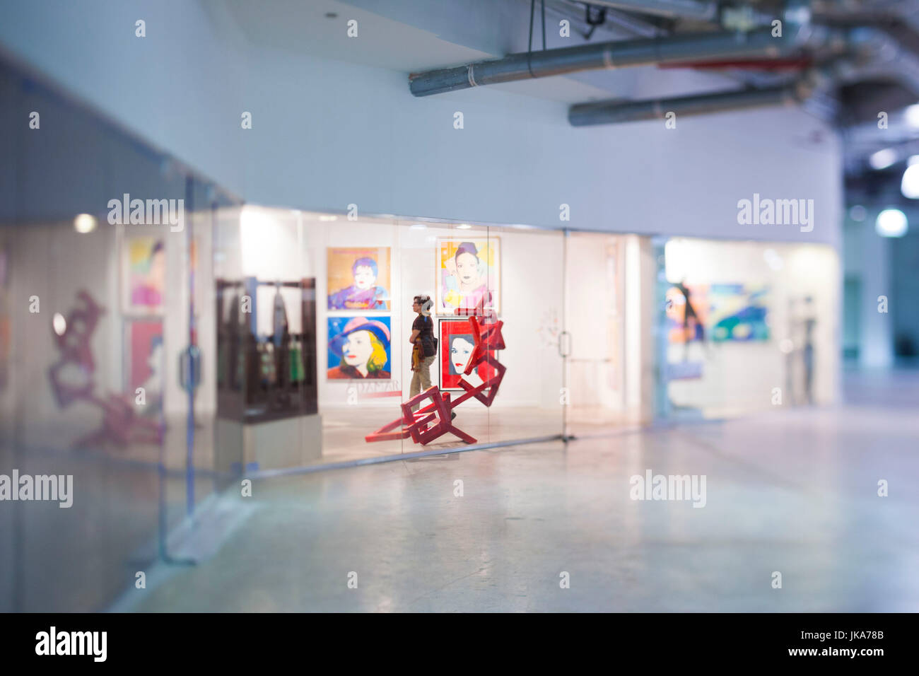 USA, Florida, Miami, Miami Design District, art gallery, defocussed Stock Photo