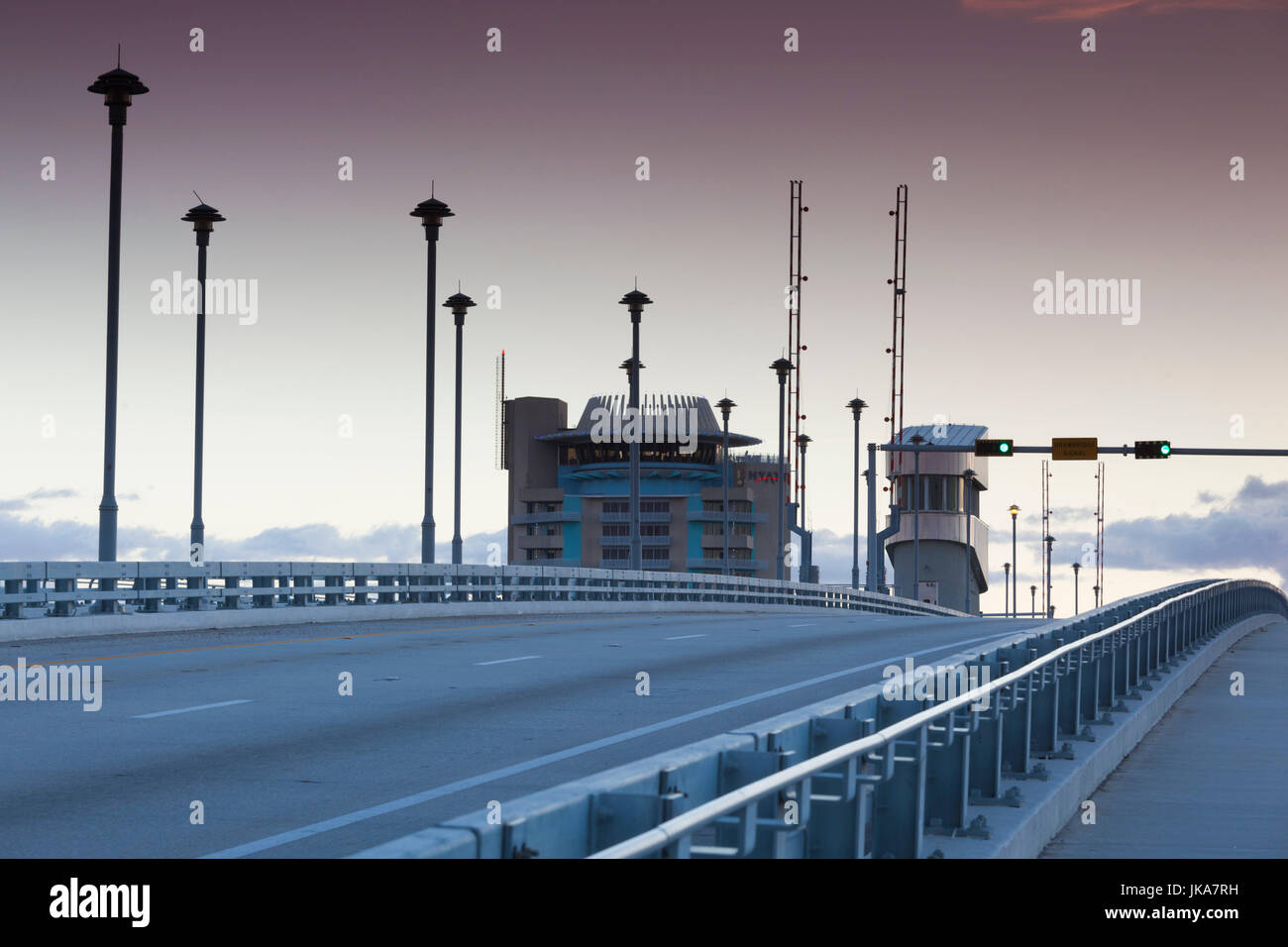 USA, Florida, Fort Lauderdale, Port Everglades, A1A Bridge, dawn Stock Photo