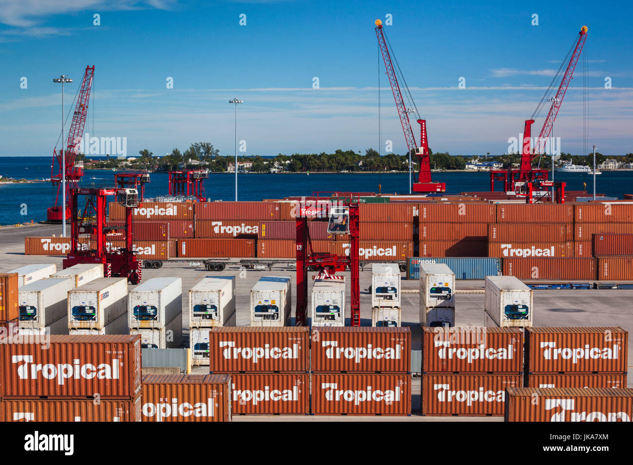 USA, Florida, Riviera Beach, Port of Palm Beach overview Stock Photo