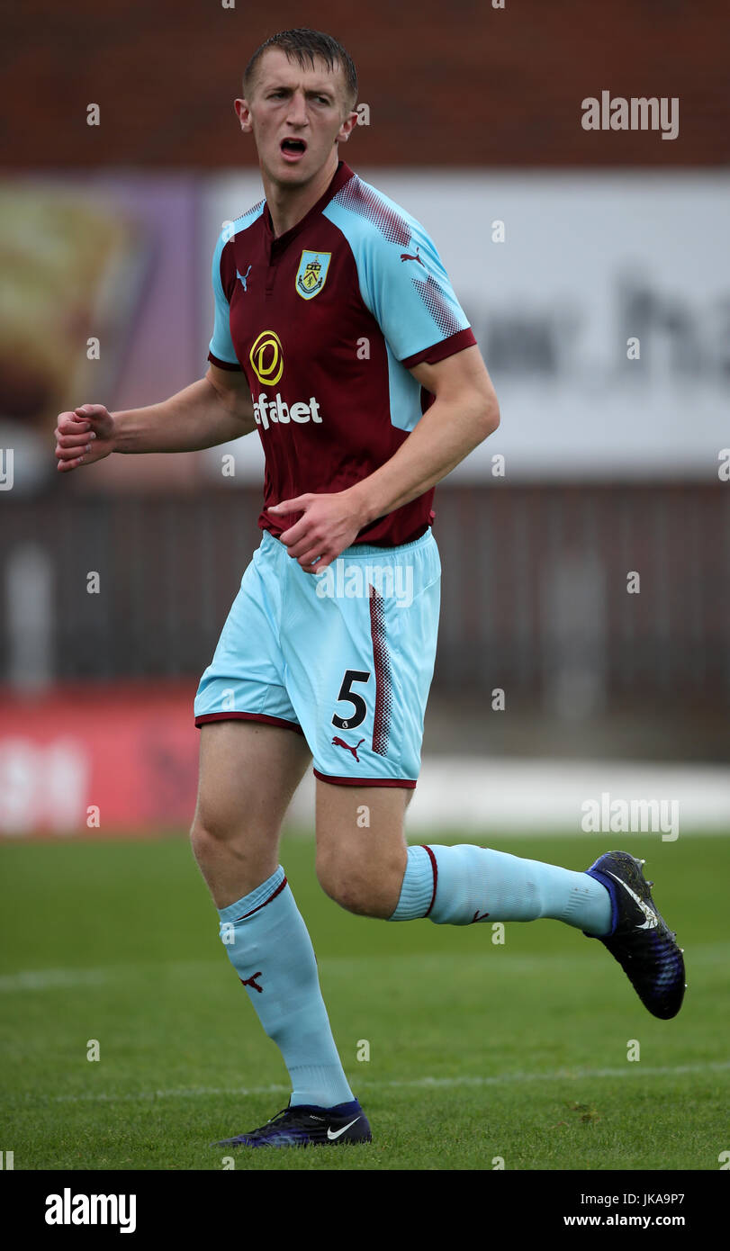 Burnley's Tom Anderson during the pre-season friendly match at Aggborough, Kidderminster. PRESS ASSOCIATION Photo. Picture date: Saturday July 22, 2017. See PA story SOCCER Kidderminster. Photo credit should read: Nick Potts/PA Wire. RESTRICTIONS: No use with unauthorised audio, video, data, fixture lists, club/league logos or 'live' services. Online in-match use limited to 75 images, no video emulation. No use in betting, games or single club/league/player publications. Stock Photo