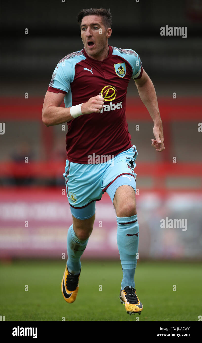 Burnley's Stephen Ward during the pre-season friendly match at Aggborough, Kidderminster. PRESS ASSOCIATION Photo. Picture date: Saturday July 22, 2017. See PA story SOCCER Kidderminster. Photo credit should read: Nick Potts/PA Wire. RESTRICTIONS: No use with unauthorised audio, video, data, fixture lists, club/league logos or 'live' services. Online in-match use limited to 75 images, no video emulation. No use in betting, games or single club/league/player publications. Stock Photo