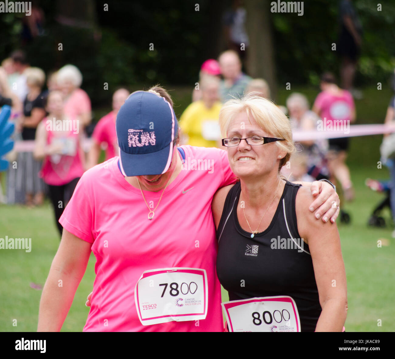 Race for life annual event, raising money for cancer research UK Stock Photo
