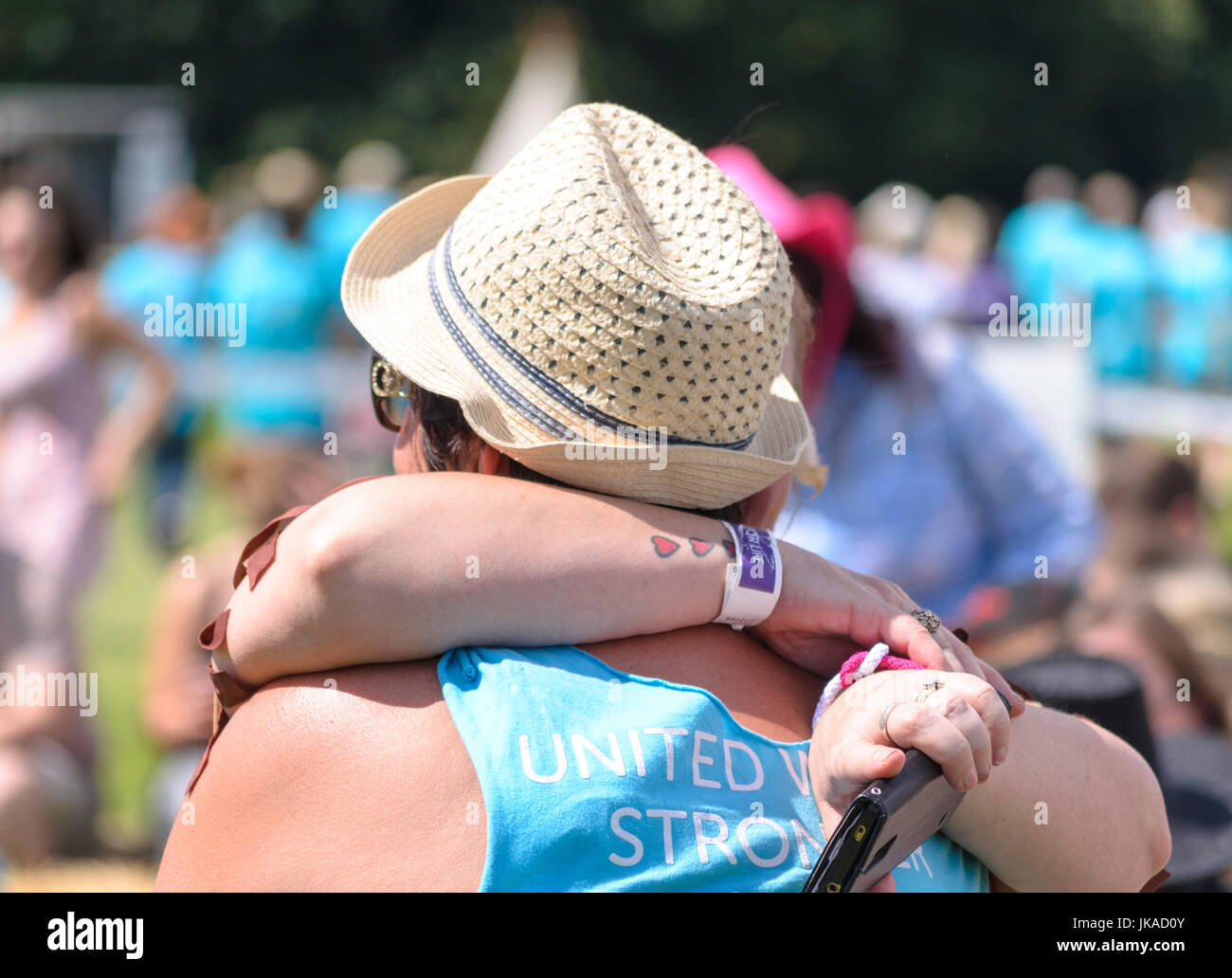 Race for life annual event, raising money for cancer research UK Stock Photo