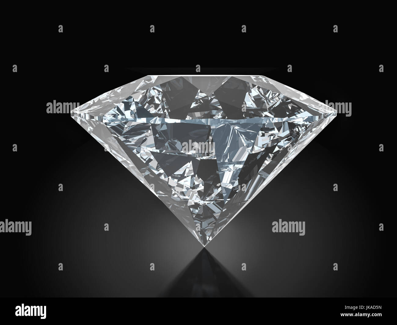 Diamond on a black background. 3D illustration Stock Photo - Alamy