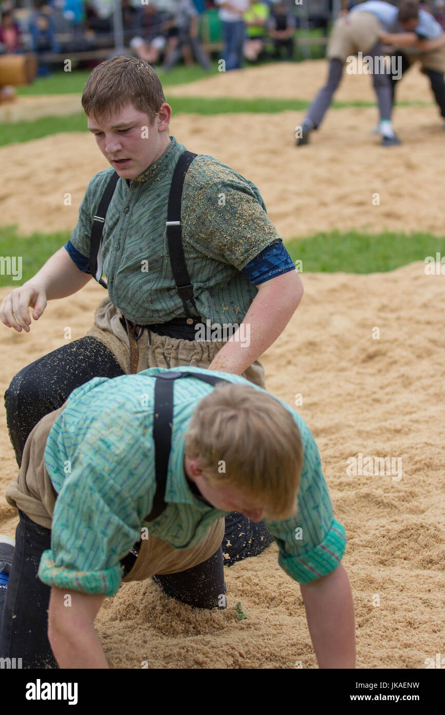 Schwing Festival Swiss Wrestling Stock Photo