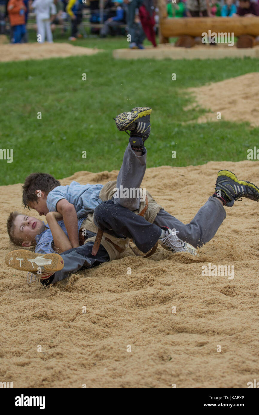 Schwing Festival Swiss Wrestling Stock Photo