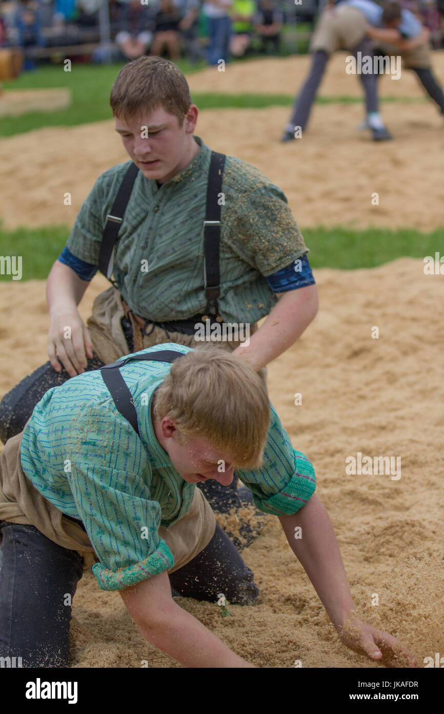 Schwing Festival Swiss Wrestling Stock Photo