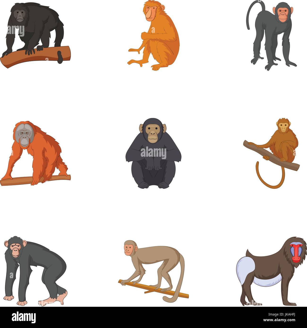 Kind monkeys Stock Vector Images - Alamy