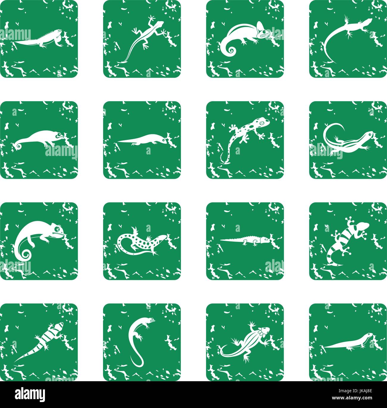 Lizard icons set grunge Stock Vector Image & Art - Alamy