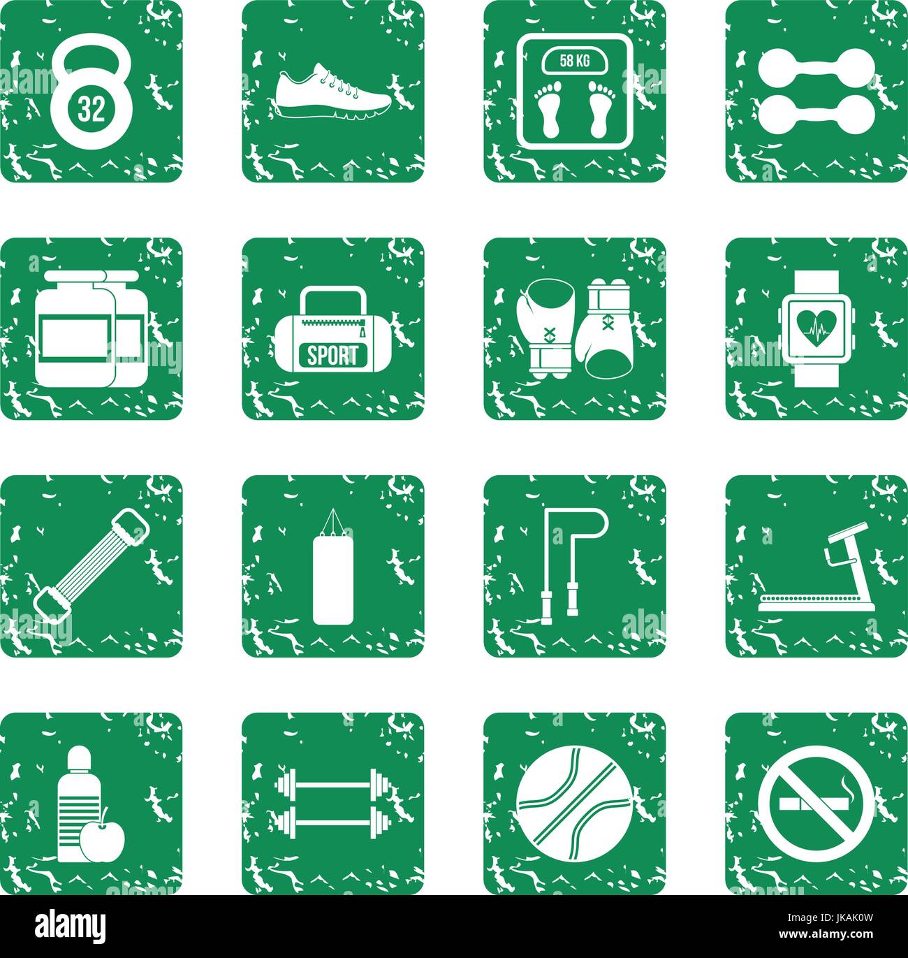 Gym Icons set grunge Stock Vector Image & Art - Alamy