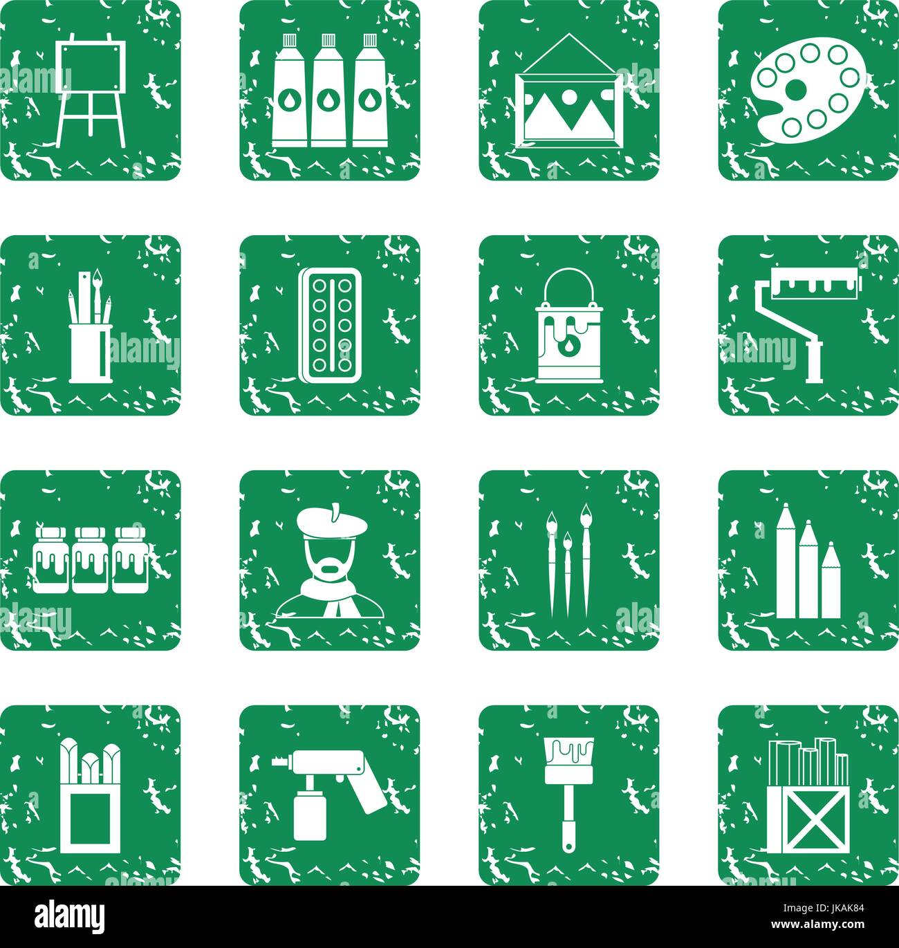 Painting icons set grunge Stock Vector Image & Art - Alamy