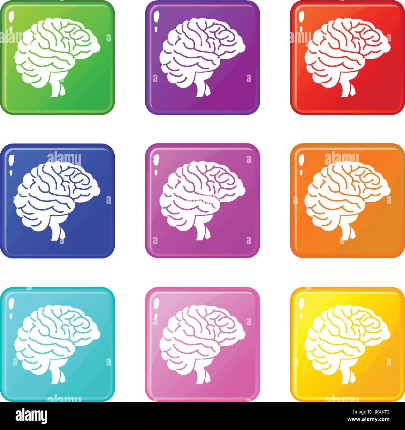 Brain set 9 Stock Vector Image & Art - Alamy