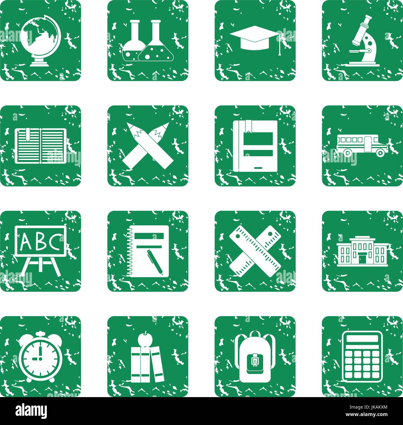 School icons set grunge Stock Vector Image & Art - Alamy