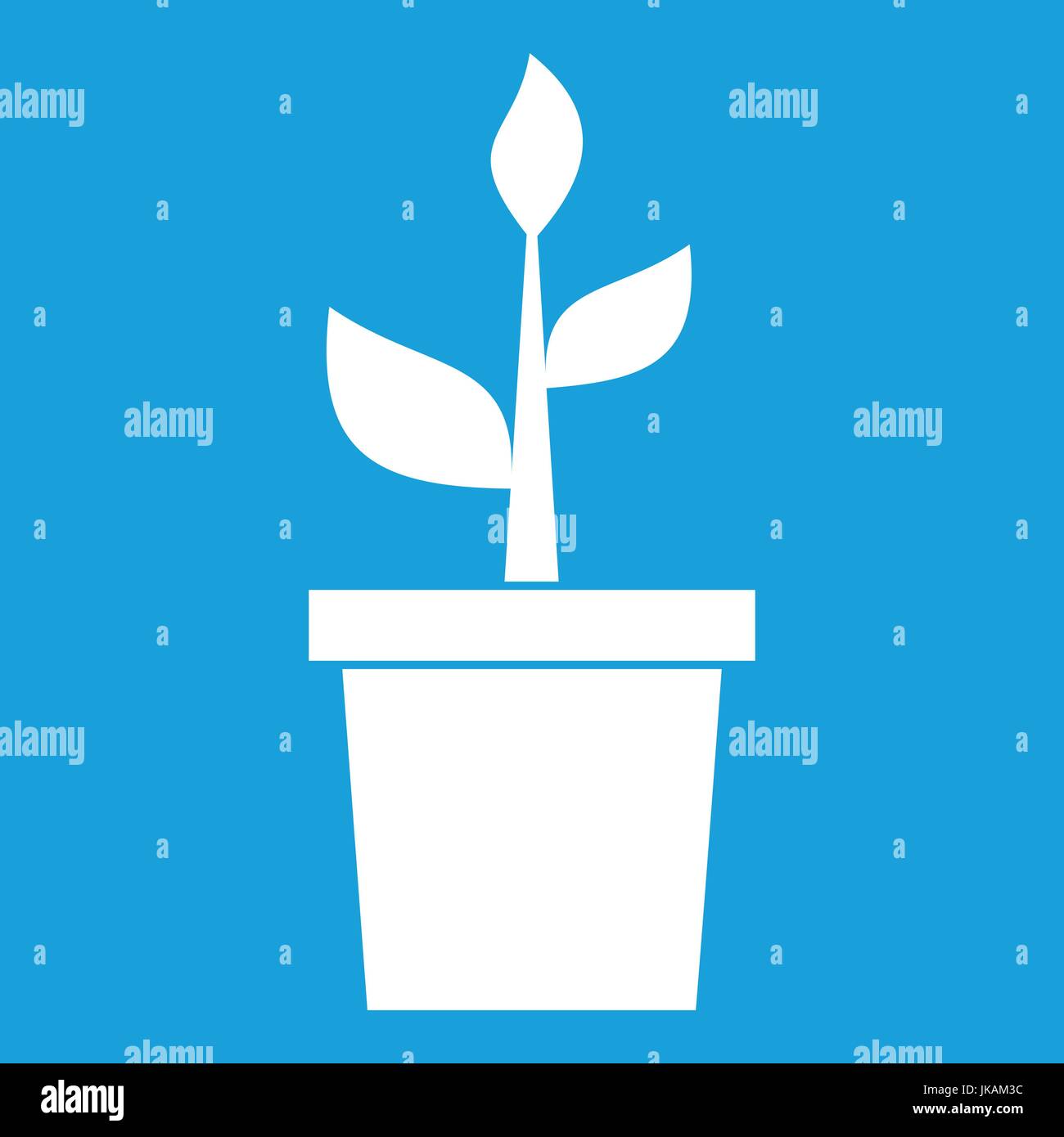Plant in clay pot icon white Stock Vector Image & Art - Alamy