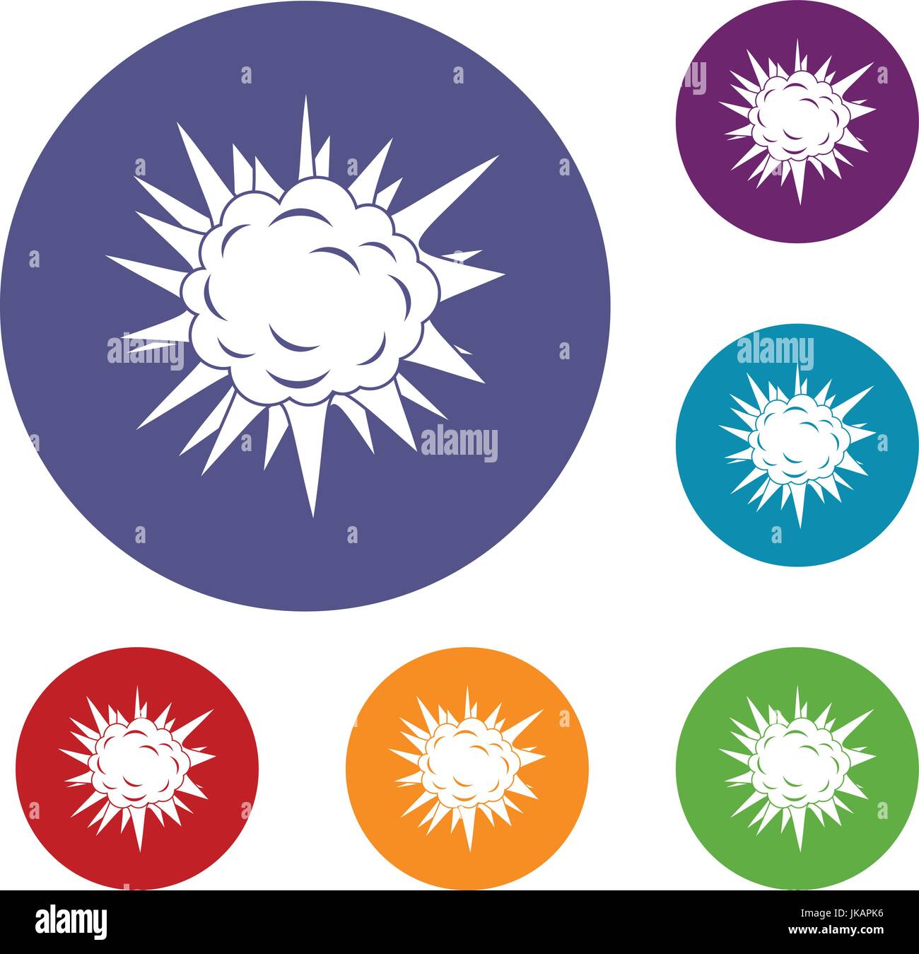 Terrible explosion icons set Stock Vector Image & Art - Alamy