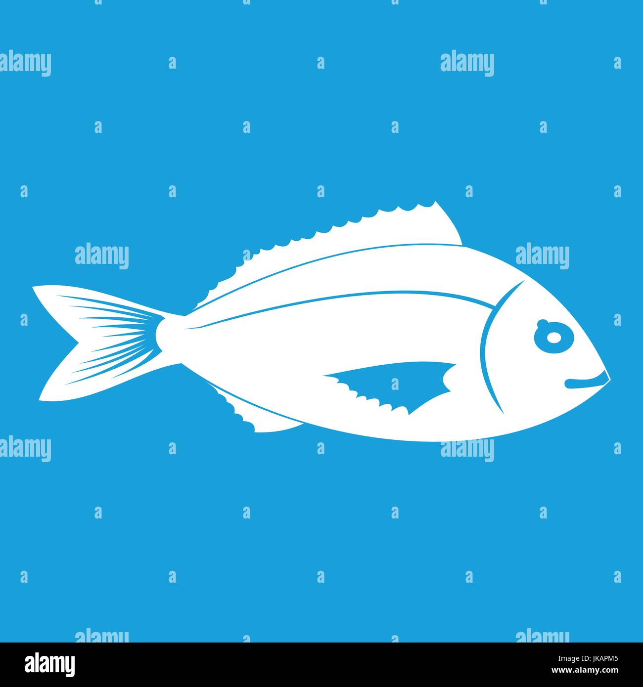 Fish icon white Stock Vector Image & Art - Alamy
