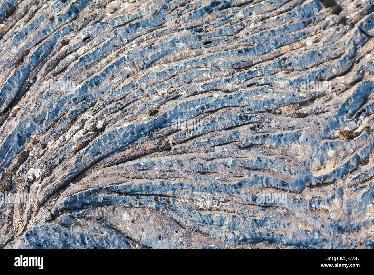 Solidified lave flow on the coastal plain of southern Iceland Stock Photo
