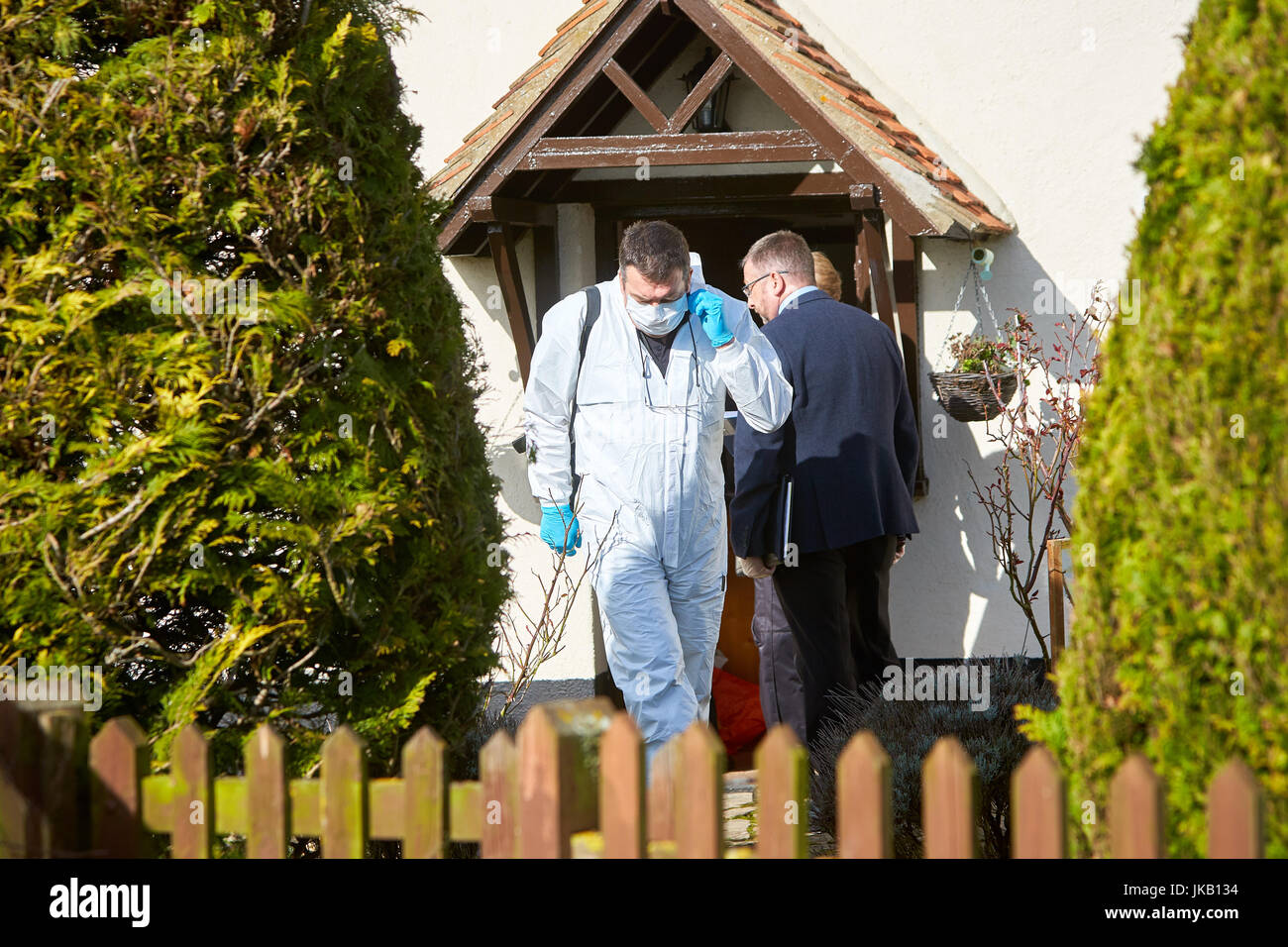 The scene of a murder investigation where Samantha Blake-Mizen was found dead inside a house with a traumatic brain injury in Ludgershall, Buckinghamshire Stock Photo