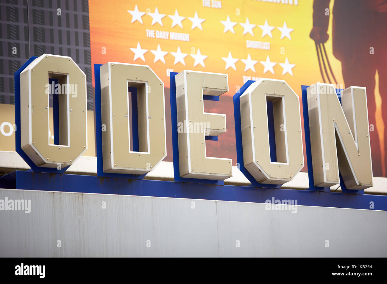 Odeon sign in Leicester Square Stock Photo