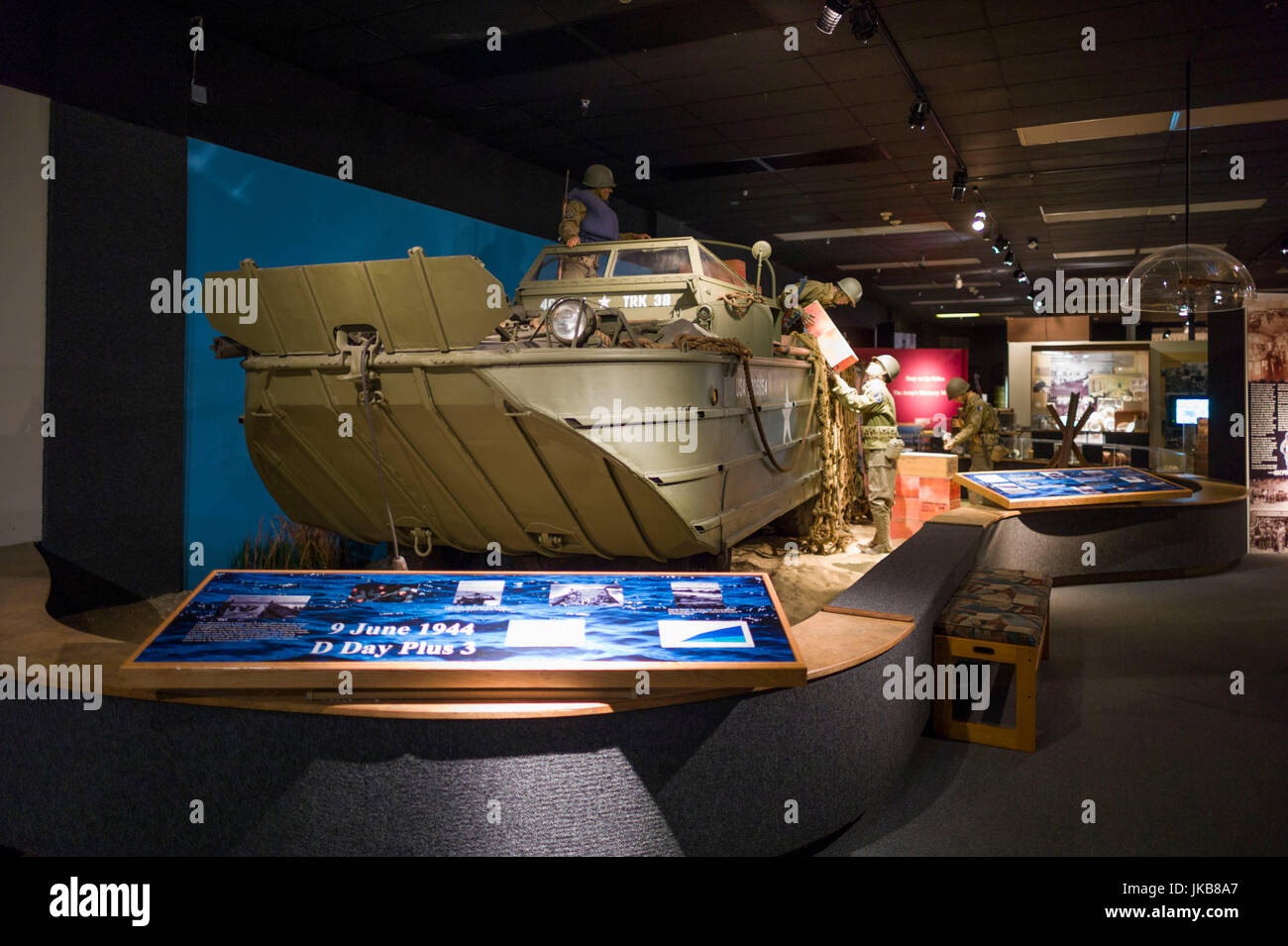USA, Virginia, Fort Lee, US Army Quartermaster Corps Museum at Fort Lee,  D-day diorama with amphibious DUKW vehicle Stock Photo - Alamy