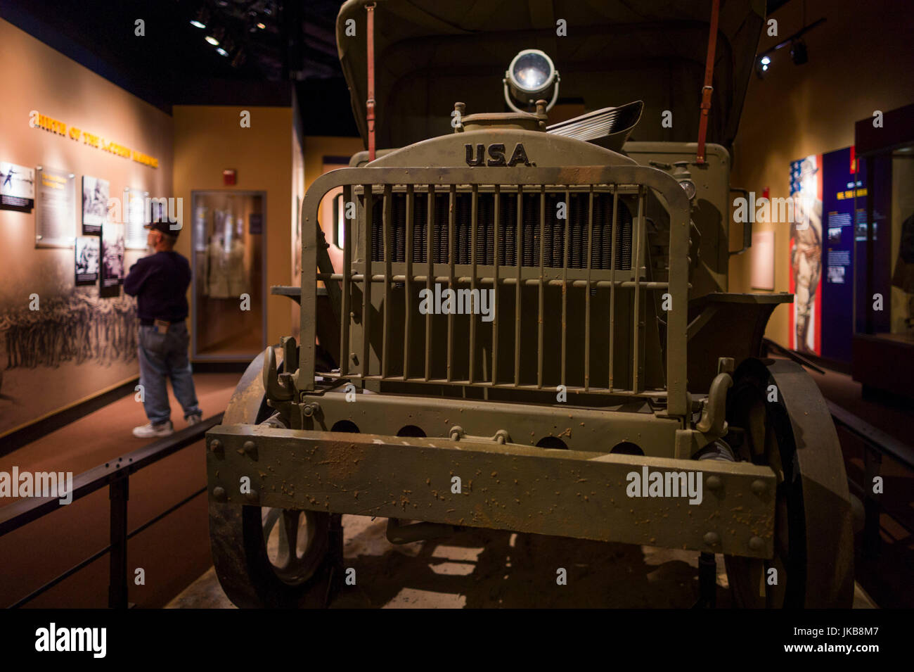 USA, Virginia, Triangle, National Museum of the Marine Corps, WW1-era USMC truck Stock Photo