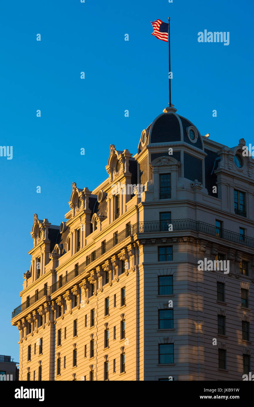 USA, Washington DC, The Willard Hotel, sunset Stock Photo