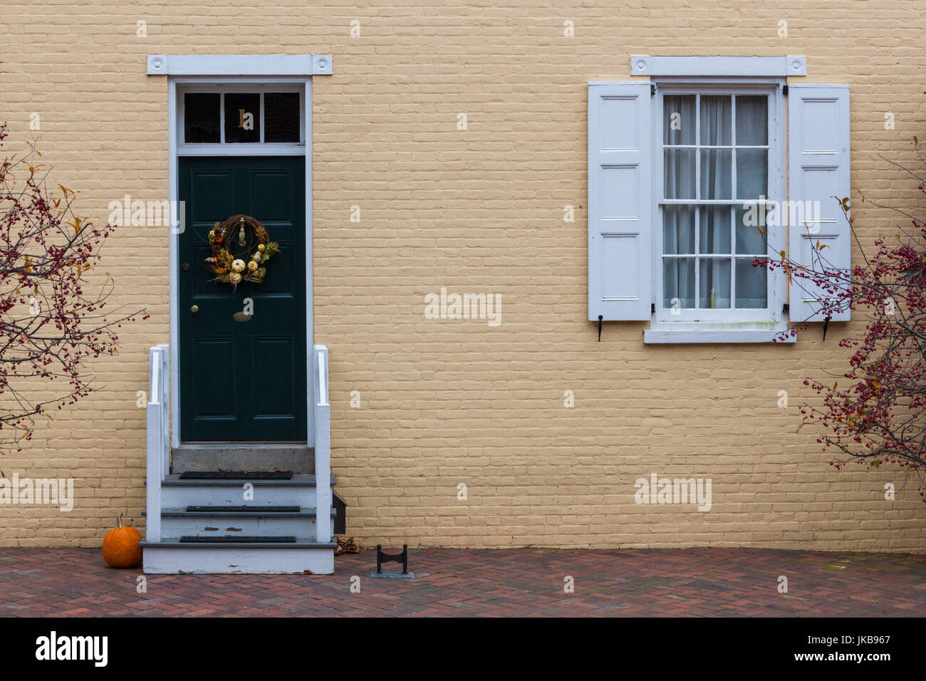 USA, Delaware, New Castle, historic district house detail Stock Photo