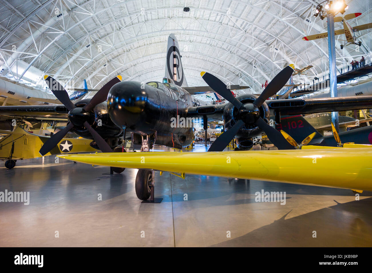 USA, Virginia, Herdon, National Air and Space Museum, Steven F. Udvar-Hazy Center, air museum, WW2-era, P-61 Black Widow night fighter Stock Photo