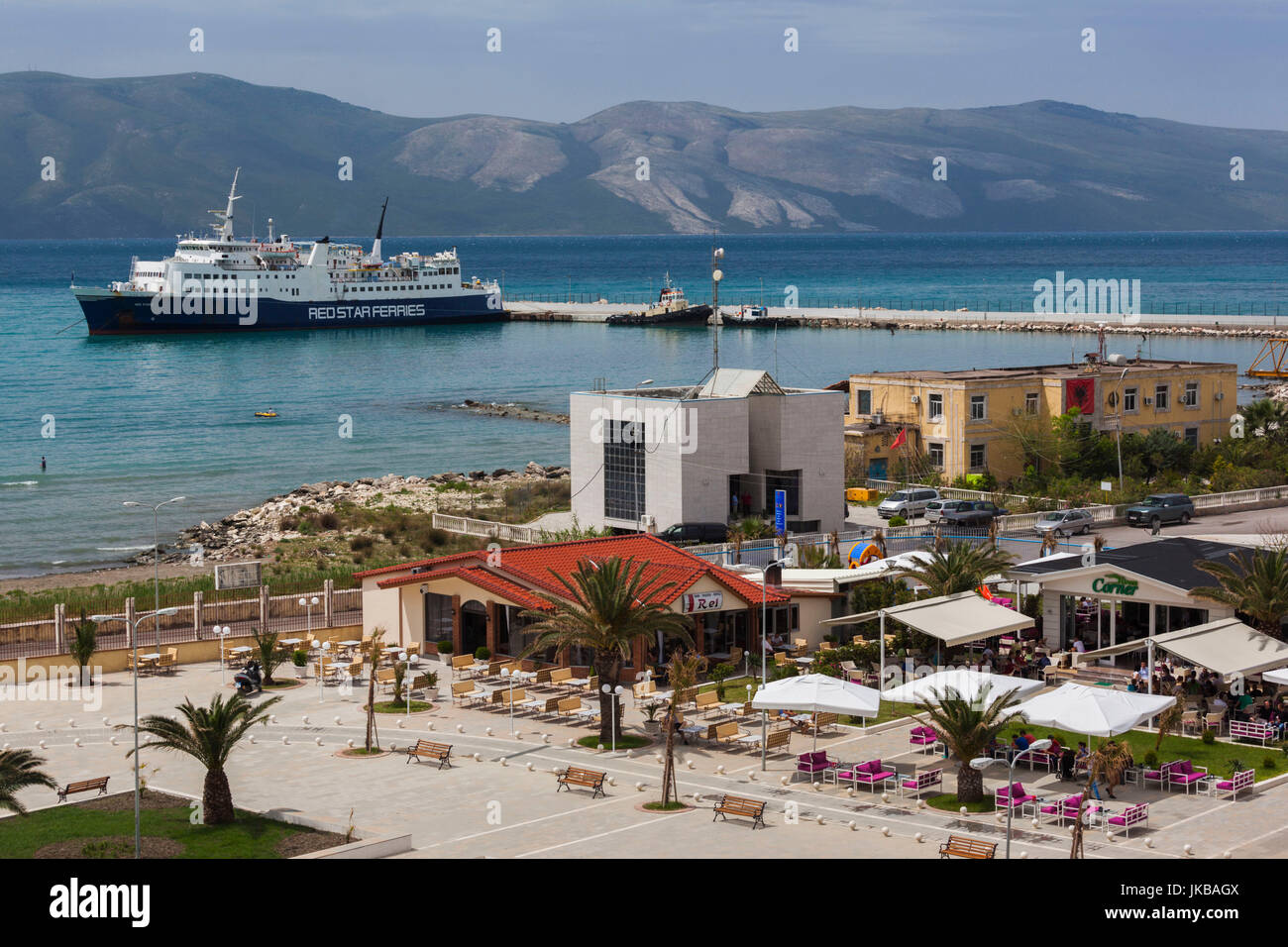 Albania, Vlora, view of the port Stock Photo - Alamy