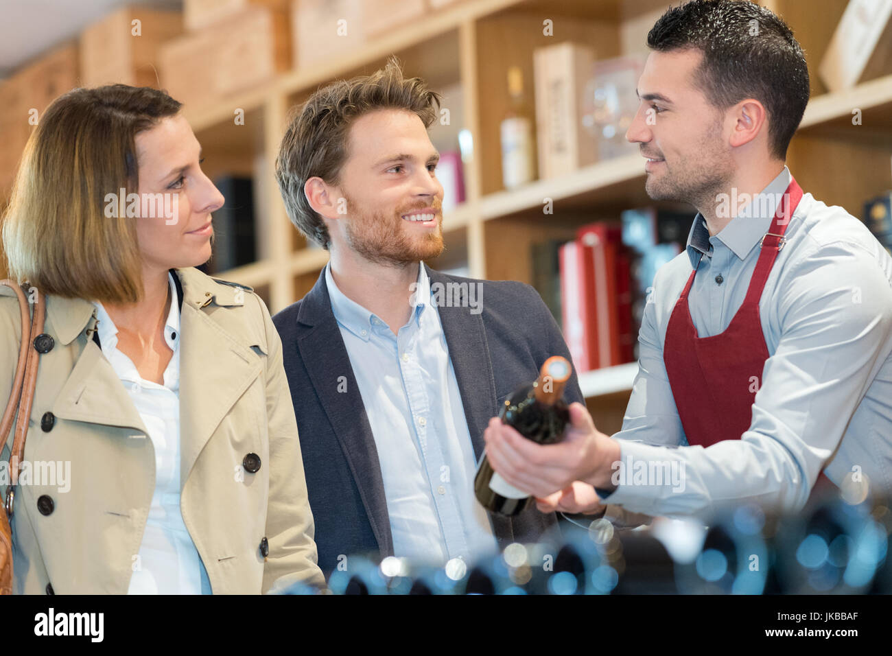 winery couple customer Stock Photo