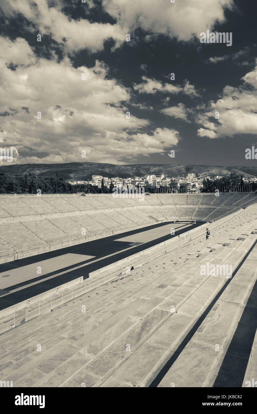 Greece, Central Greece Region, Athens, the Panathenaic Stadium, home of the first modern Olympic Games in 1896 Stock Photo