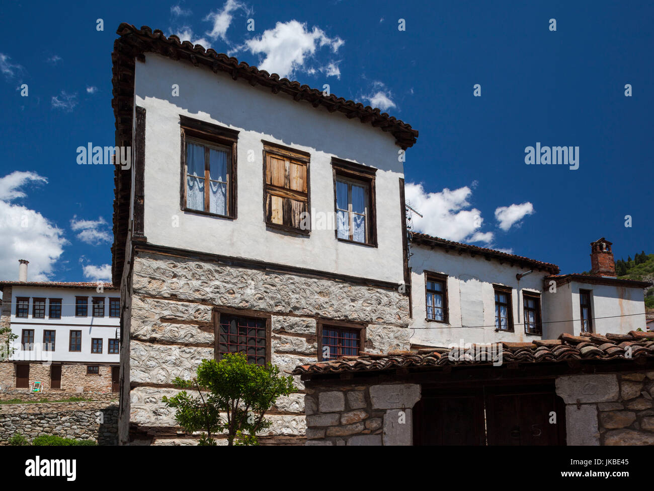 Greece, West Macedonia Region, Kastoria, Kastorian Museum of Folklore, housed in the 15th century house that belonged to the Aivazis family, exterior Stock Photo