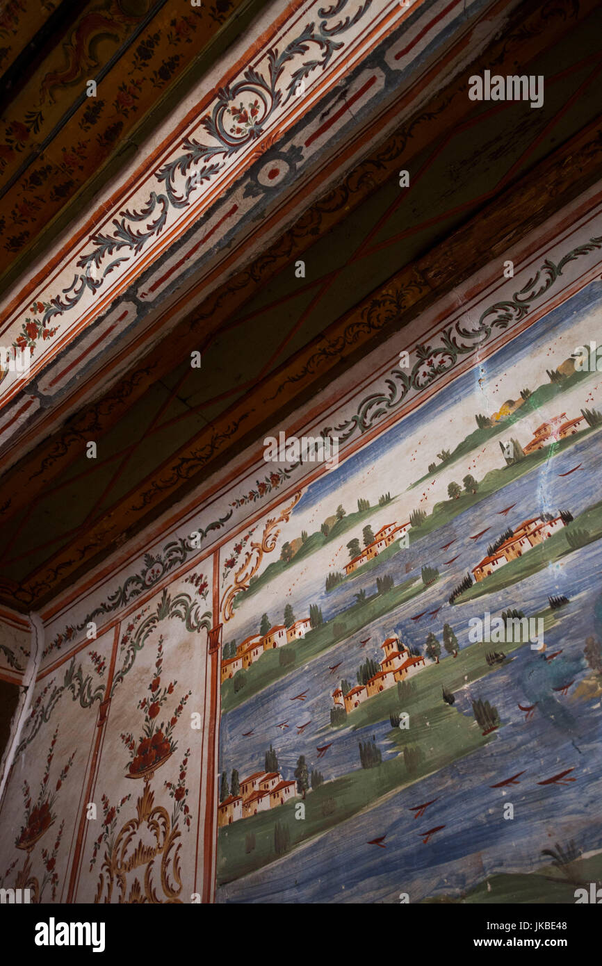 Greece, West Macedonia Region, Kastoria, Kastorian Museum of Folklore, housed in the 15th century house that belonged to the Aivazis family, interior detail Stock Photo