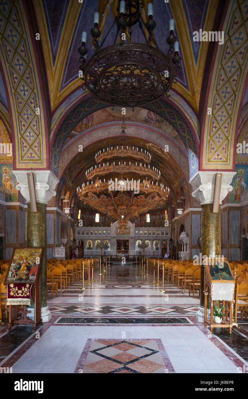 Greece, Peloponese Region, Patra, Agios Andreas church, interior Stock Photo