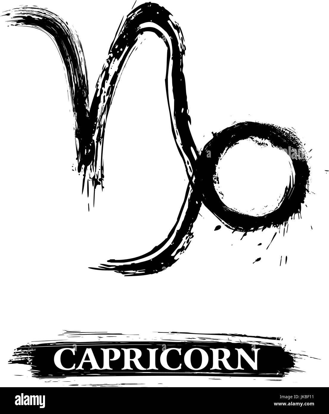 Capricorn symbol Stock Vector