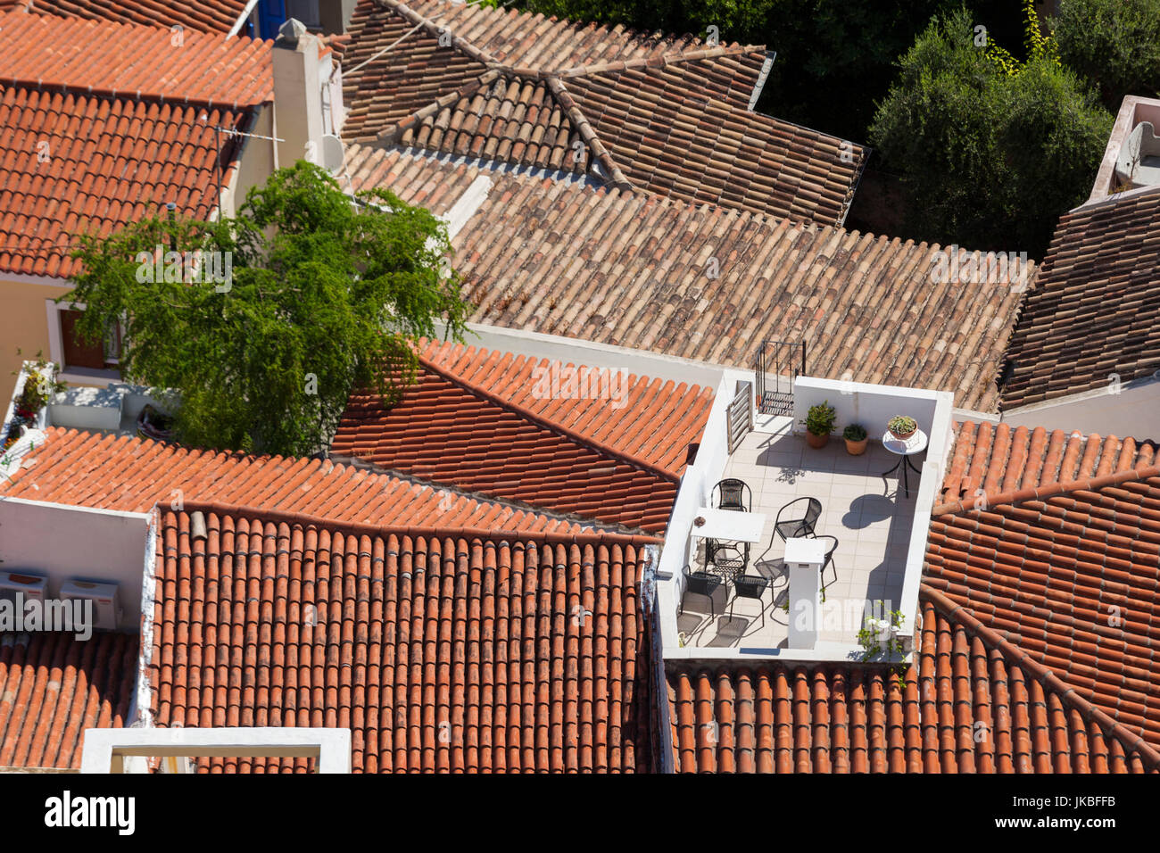 Elevated view of athens rooftops from the acropolis hi-res stock ...