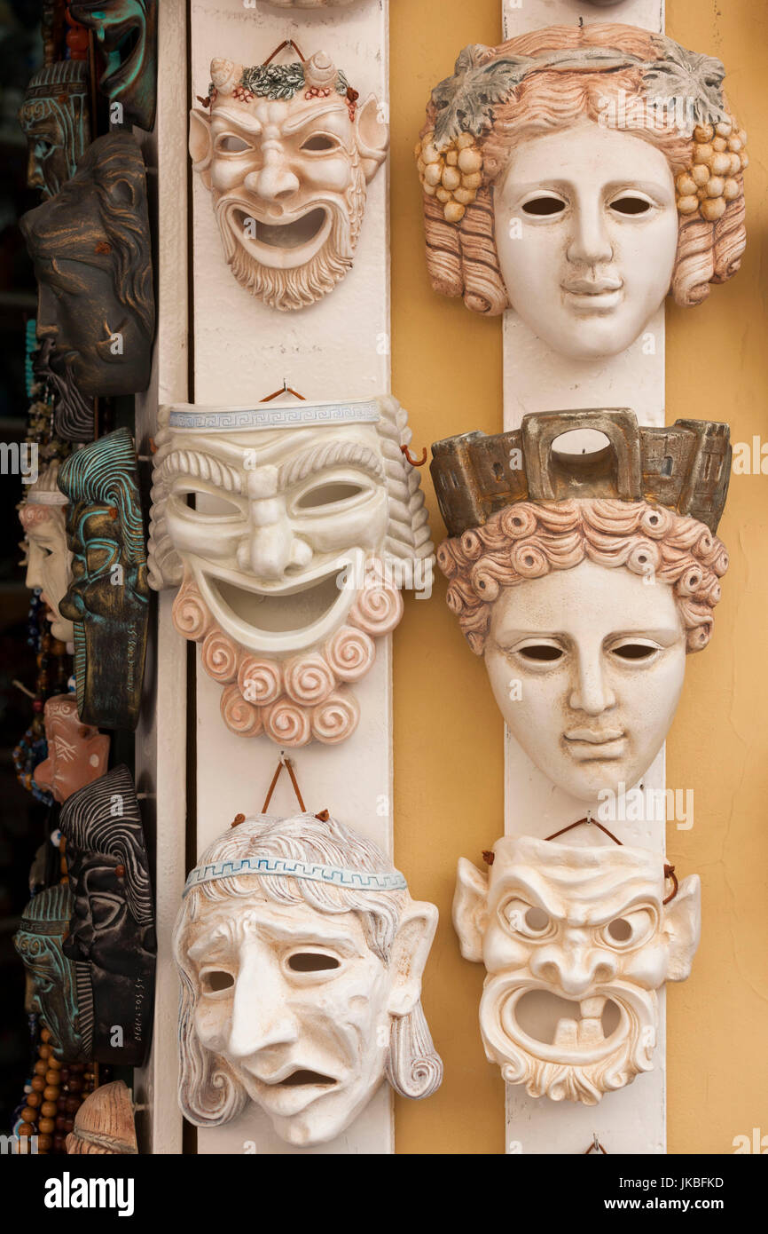 Greece, Central Greece Region, Athens, Greek drama masks Stock Photo