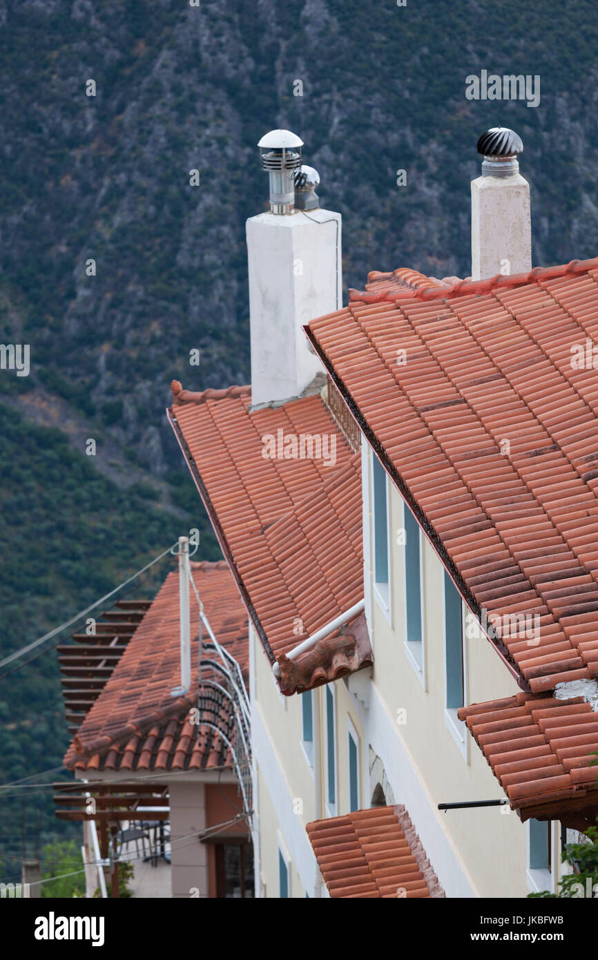 Greece, Central Greece Region, Delphi, rooftops Stock Photo - Alamy