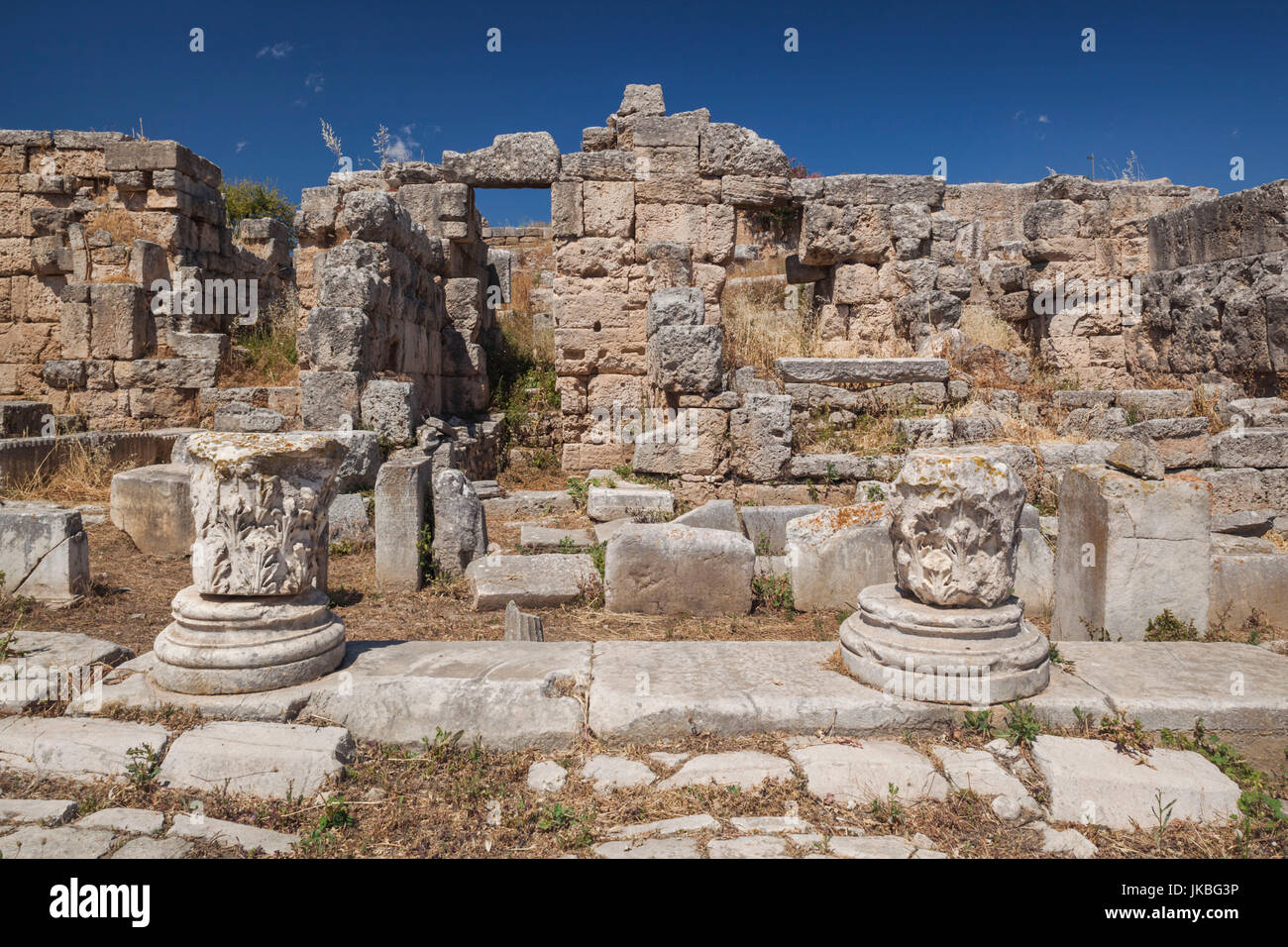 Greece, Peloponese Region, Corinth, Ancient Corinth, detail Stock Photo