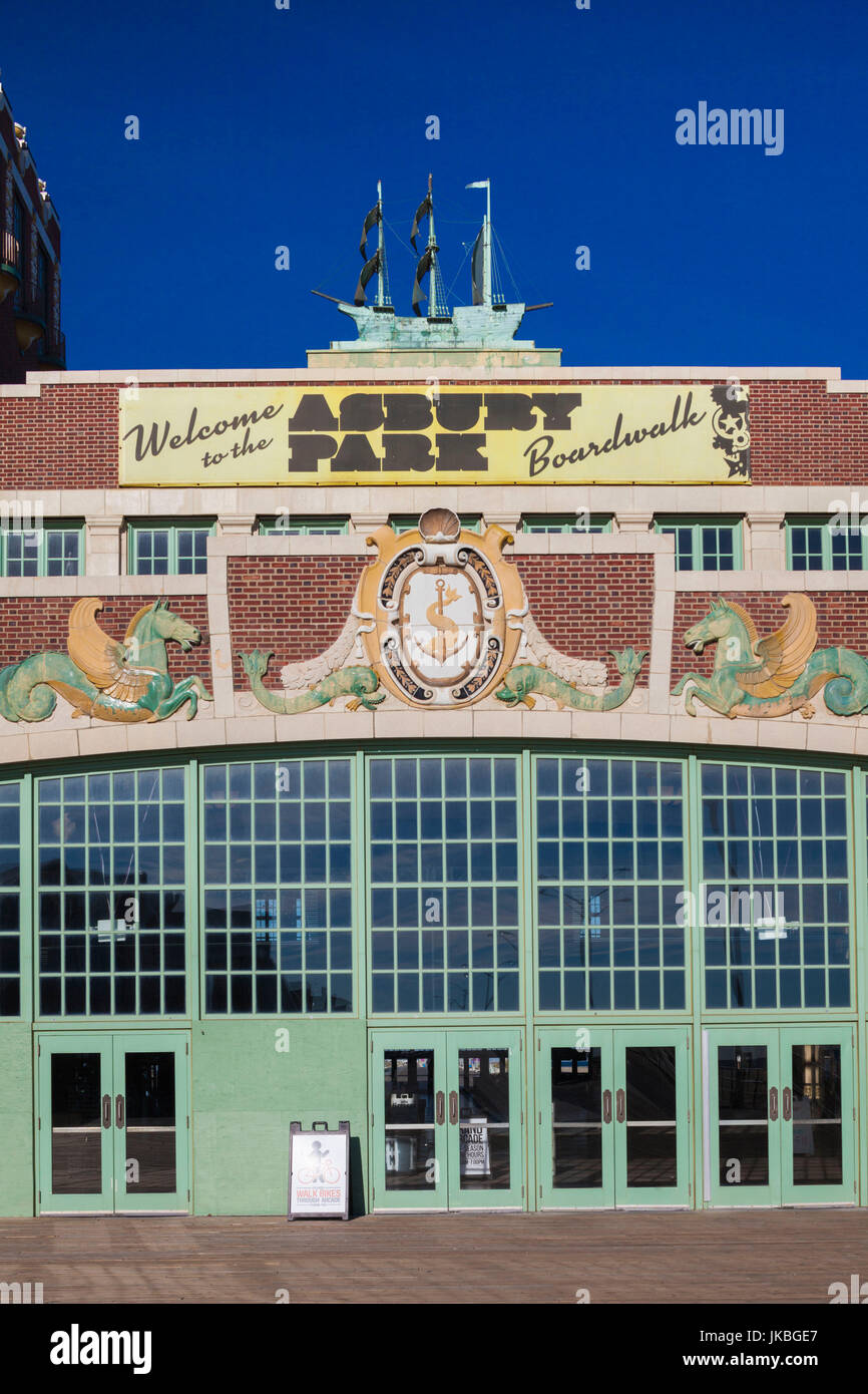 USA, New Jersey, Asbury Park, boardwalk buildings Stock Photo Alamy