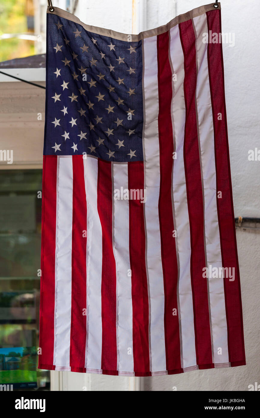 USA, New Jersey, Lambertville, US flag Stock Photo